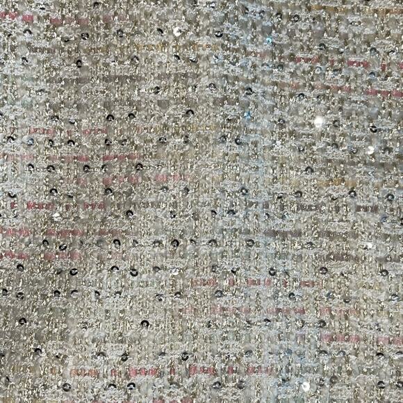 Tahari Sparkle Tweed Pink Champagne Mini Skirt size 16 - Picture 5 of 10